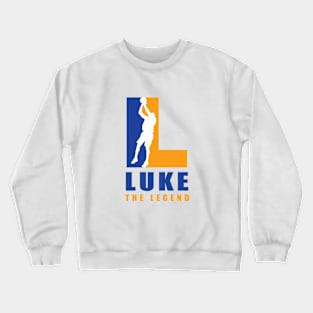 Luke Custom Player Basketball Your Name The Legend Crewneck Sweatshirt